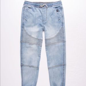 NITROUS BLACK Moto Drift Boys Denim Joggers